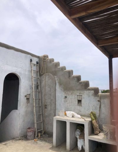 Patio interior en casa colonial restaurada en Getsemaní, Cartagena de Indias, Colombia