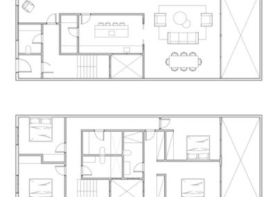 Planos de Casas Matanzas 51, Barcelona: Diseño arquitectónico de la propiedad